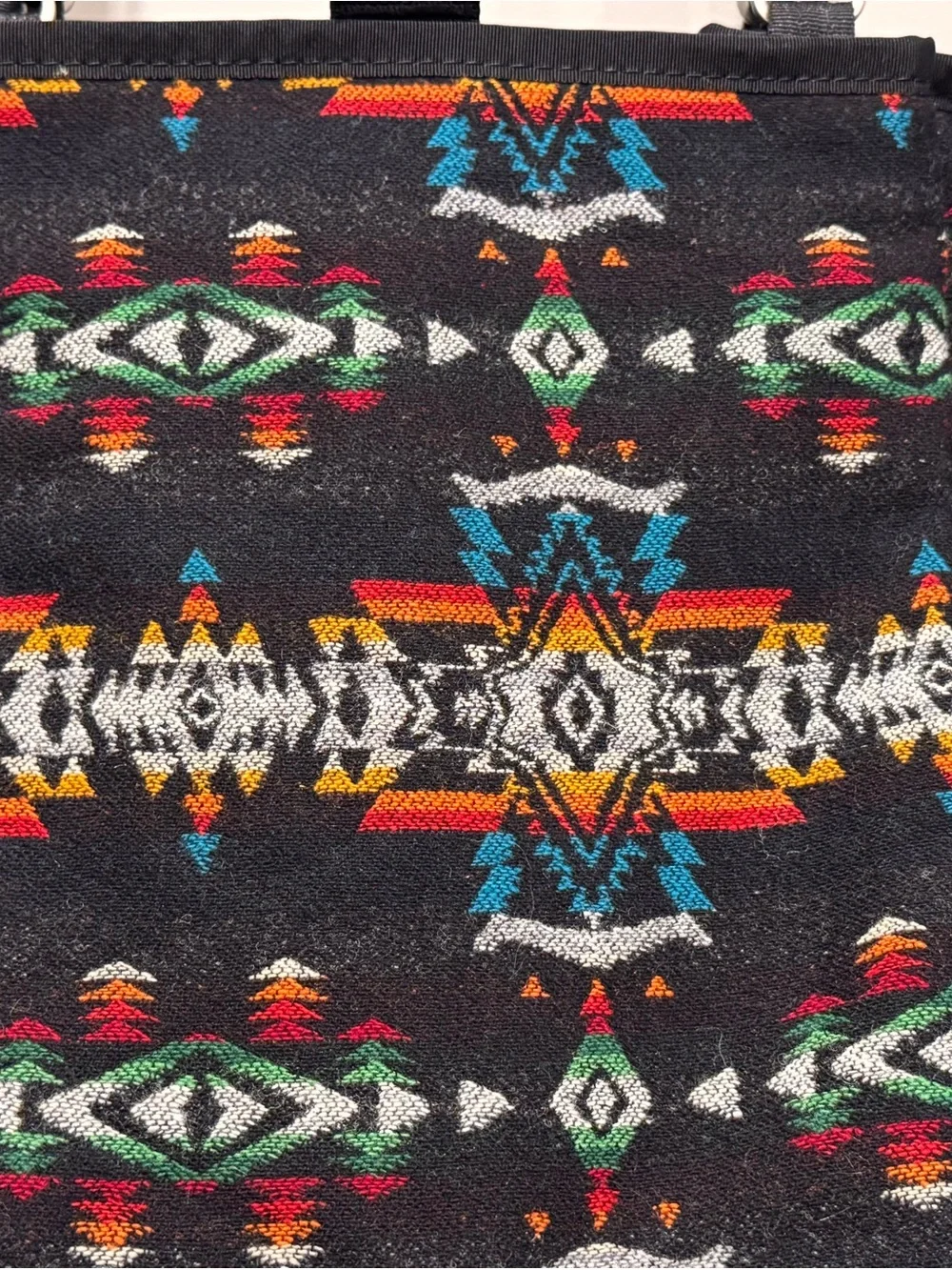 Pendleton Aztec Southwestern Geometric Tote Bag Wool blend Exterior – NWOT